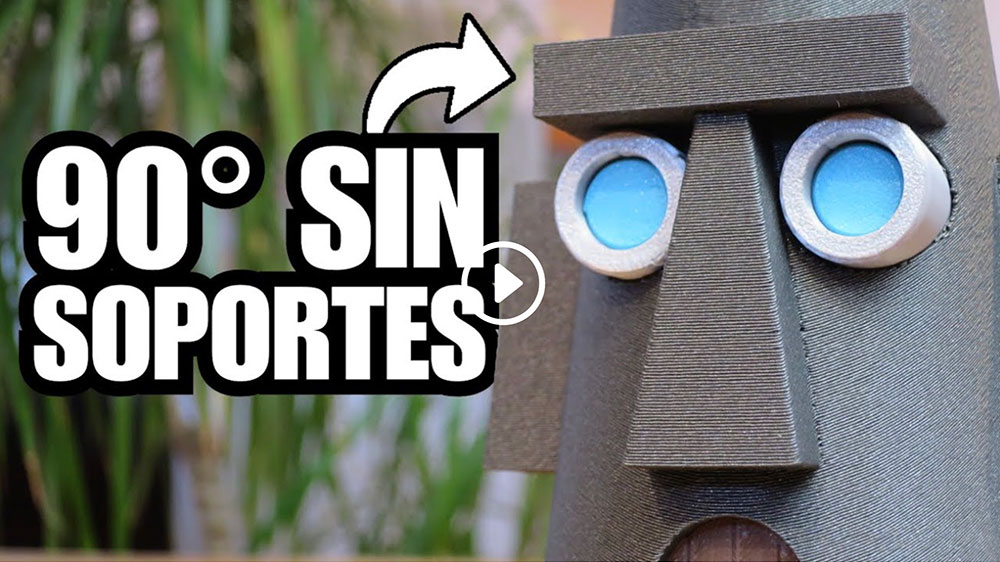 Cómo imprimir en 3D sin soportes ¡Incluso voladizos de 90º!